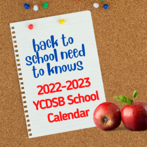 2022-2023 YCDSB School Calendar