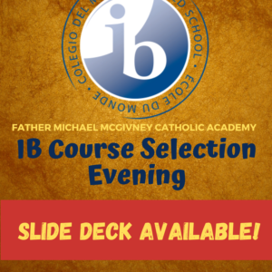 IB Course Selection Evening (Feb 15) – SLIDES now available!