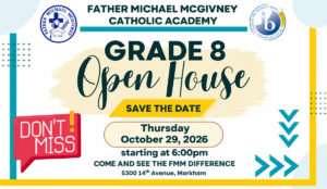 Grade 8 Open House – Save the Date!
